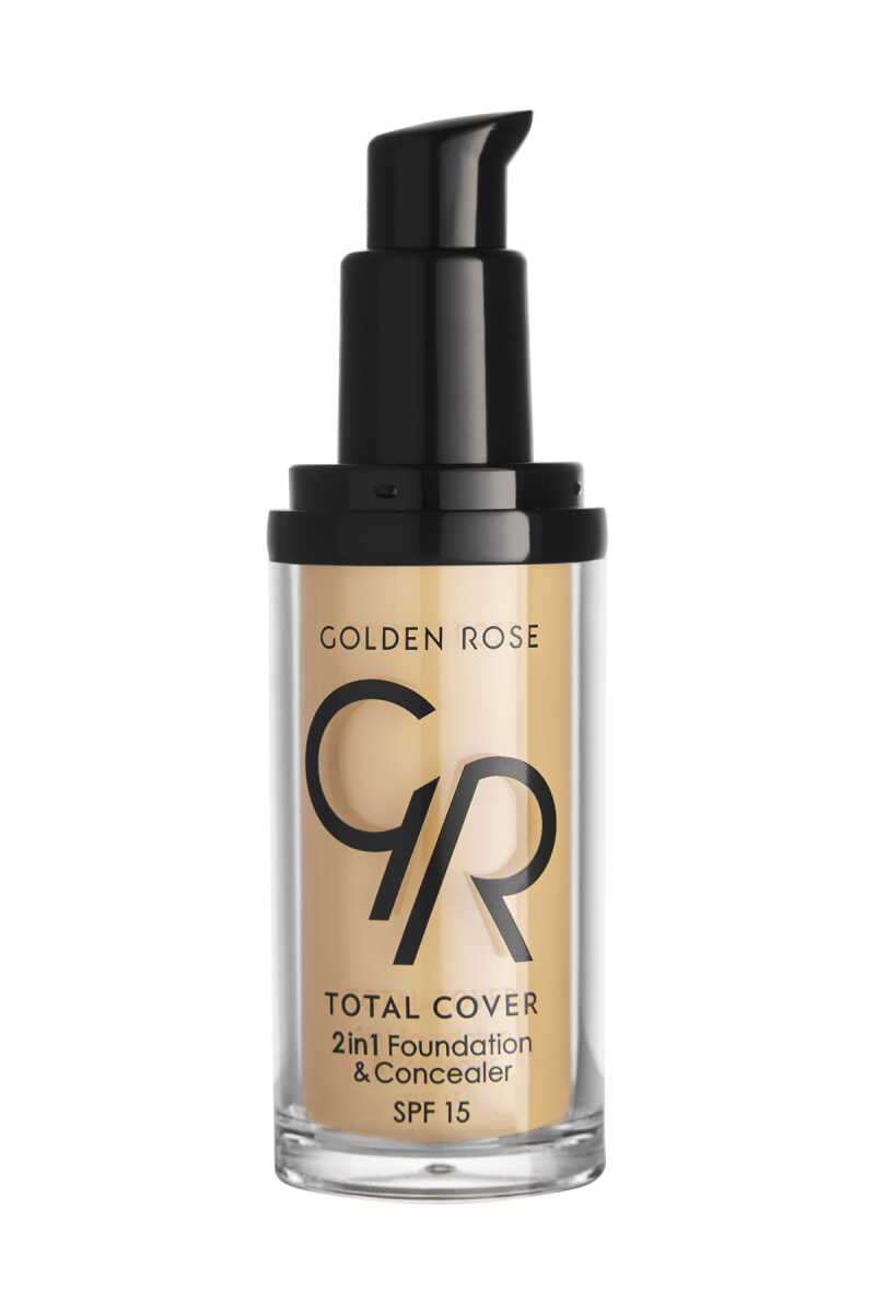 Golden Rose Total Cover 2 in 1 Foundation & Concealer - 03 Almond - Chivela