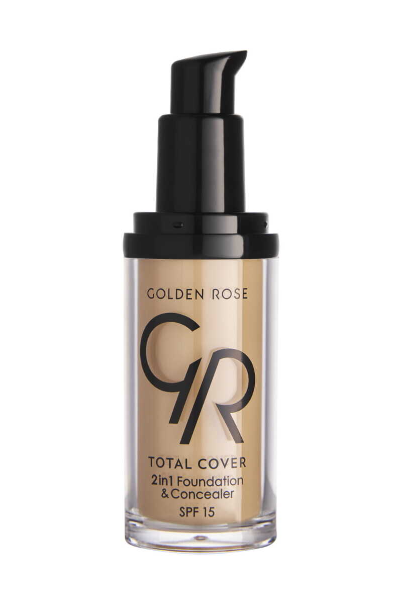 Golden Rose Total Cover 2 in 1 Foundation & Concealer - 21 Light Yellow Beige - Chivela