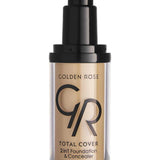 Golden Rose Total Cover 2 in 1 Foundation & Concealer - 21 Light Yellow Beige - Chivela