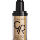 Golden Rose Total Cover 2 in 1 Foundation & Concealer - 23 Medium Yellow Beige - Chivela