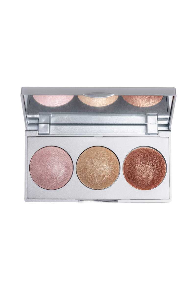 Golden Rose Strobing Highlighter Palette - Pink Gold Bronz - Chivela