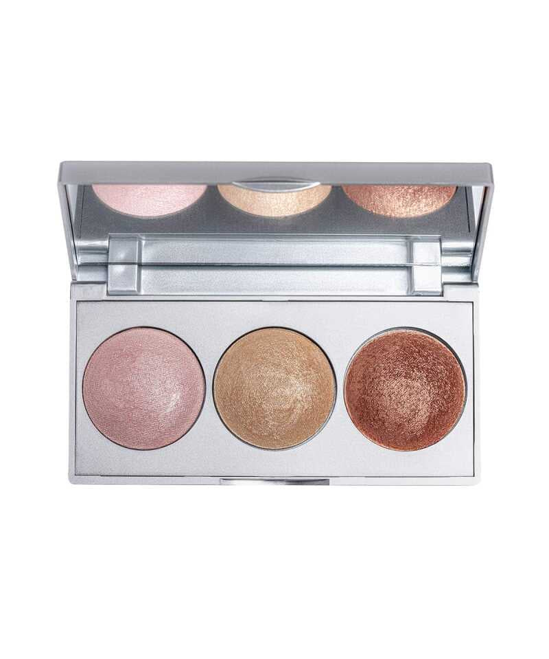 Golden Rose Strobing Highlighter Palette - Pink Gold Bronz - Chivela