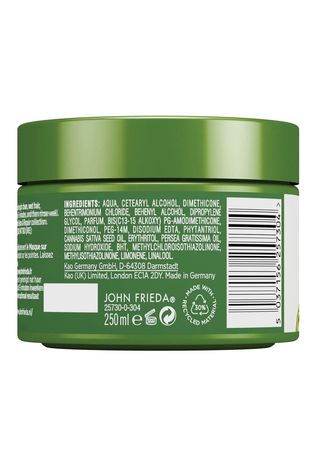 John Frieda Detox & Repair Nourishing and Repairing Hair Care Mask for Dry and Damaged Hair 250ml 5037156257304