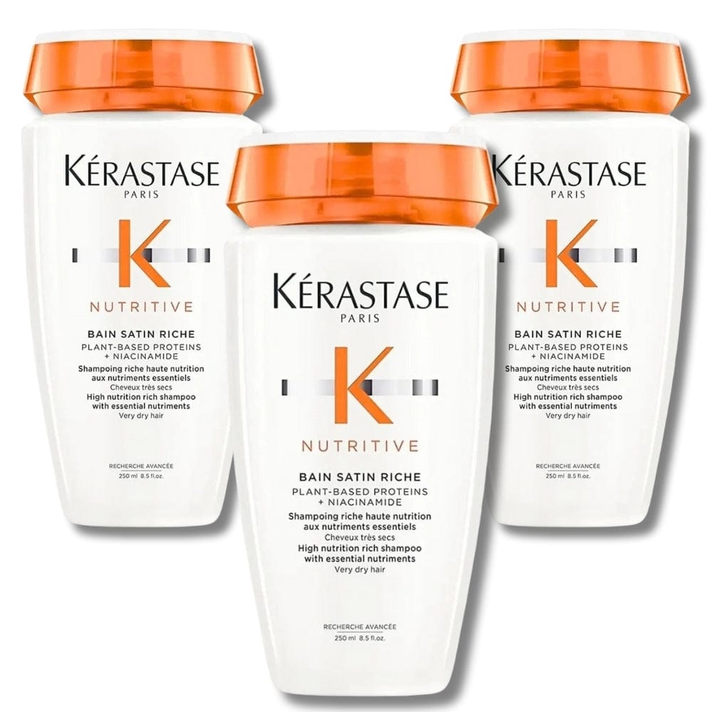 Kerastase Nutritive Bain Satin Riche Intensive Moisturising Shampoo 250 ml 3 Pack 757279505216