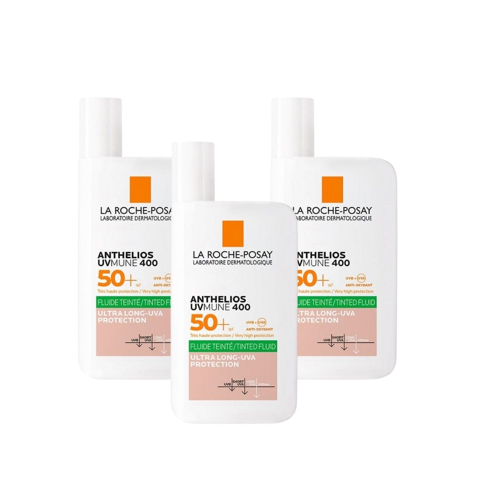 La Roche Posay Anthelios Oil Control Fluid 50+ Tinted Face Sunscreen 50 ml 3 Pack 715936230802