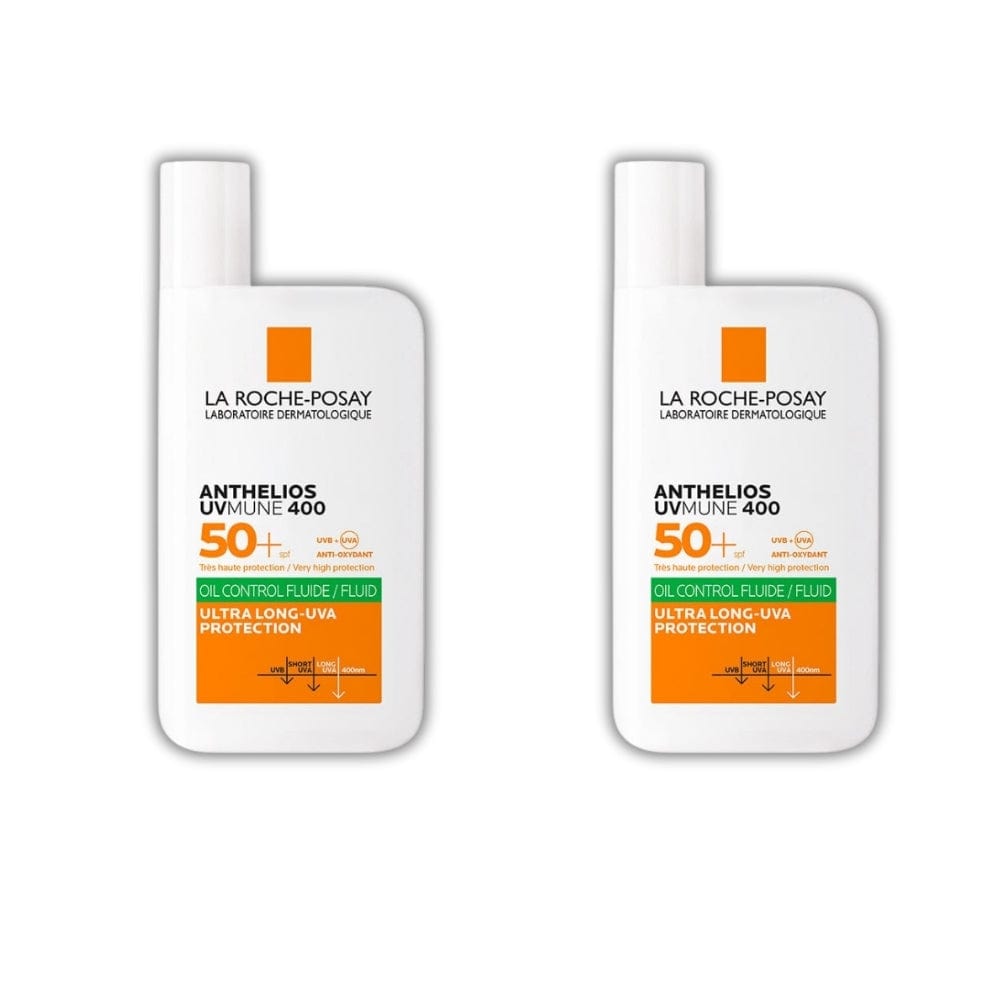 La Roche Posay Anthelios Uvmune 400 Oil Control Invısıble Fluid Sunscreen 50 ml -2 Pack