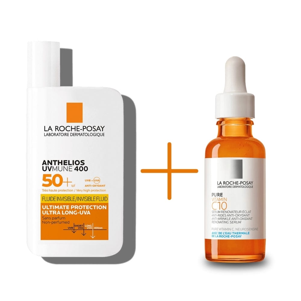 La Roche Posay Anthelios UVmune Fluid Sunscreen SPF50+ 50 ml &Pure Vitamin C Radiance Antioxidant Serum 30 ml 715936237252