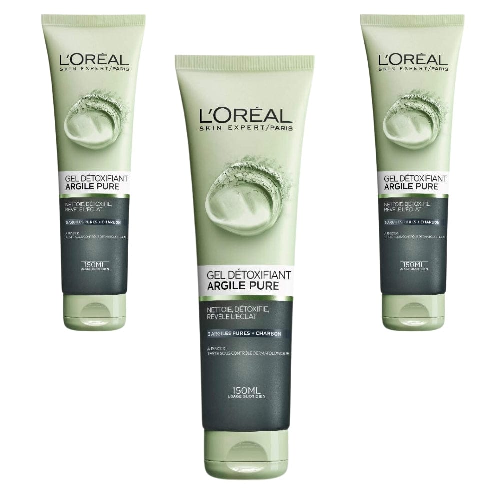 Loreal Paris Skincare Pure-Clay Facial Cleanser 150 ml 3 Pack 757279506848