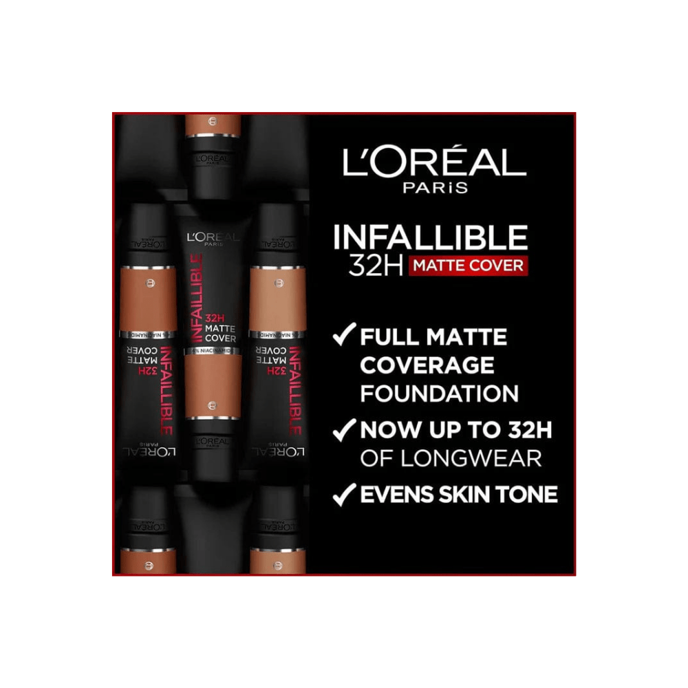 Loreal Paris Infaillible 32 H Matte Cover High Coverage Foundation 30 ml - 110 Cold Undertone 757279513358