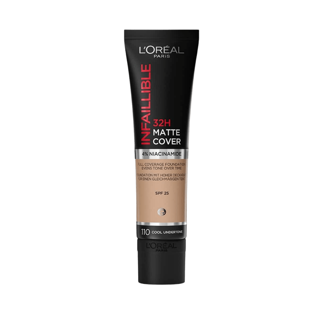 Loreal Paris Infaillible 32 H Matte Cover High Coverage Foundation 30 ml - 110 Cold Undertone 757279513358