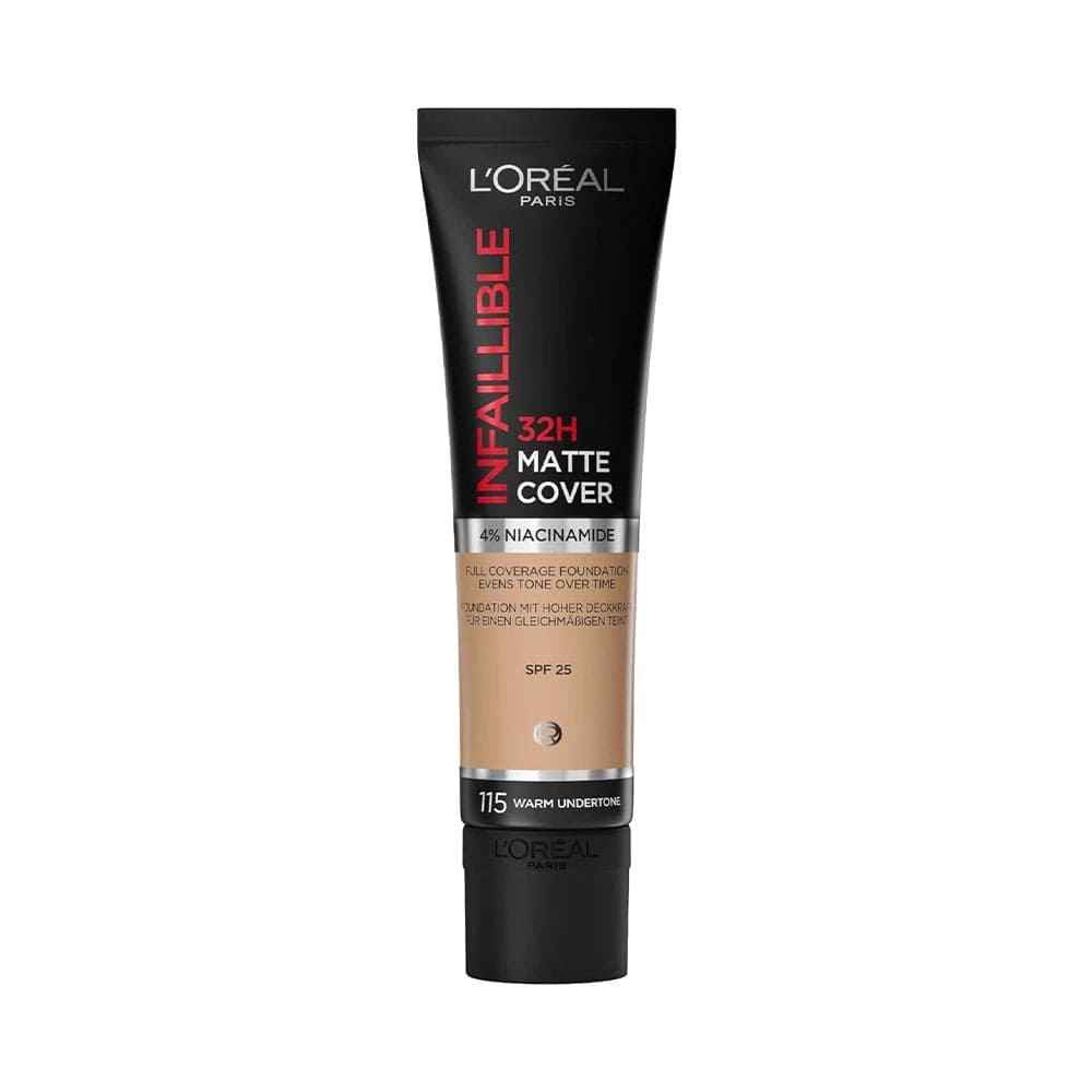 Loreal Paris Infaillible 32 H Matte Cover High Coverage Foundation 30 ml - 115 Warm Undertone 3600523783809