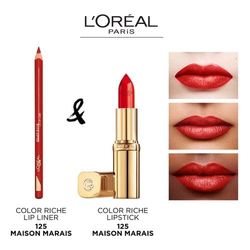 Loreal Paris Colour Riche Satin Finish Lipstick 125 Maison Marais - Red 3600523802005