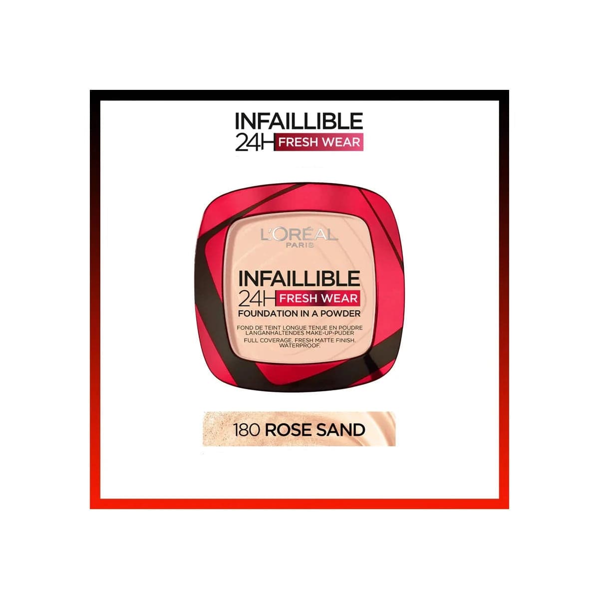 Loreal Paris Infallible Up to 24H Fresh Wear Foundation in a Powder -180 Rose Sand 3600523951741