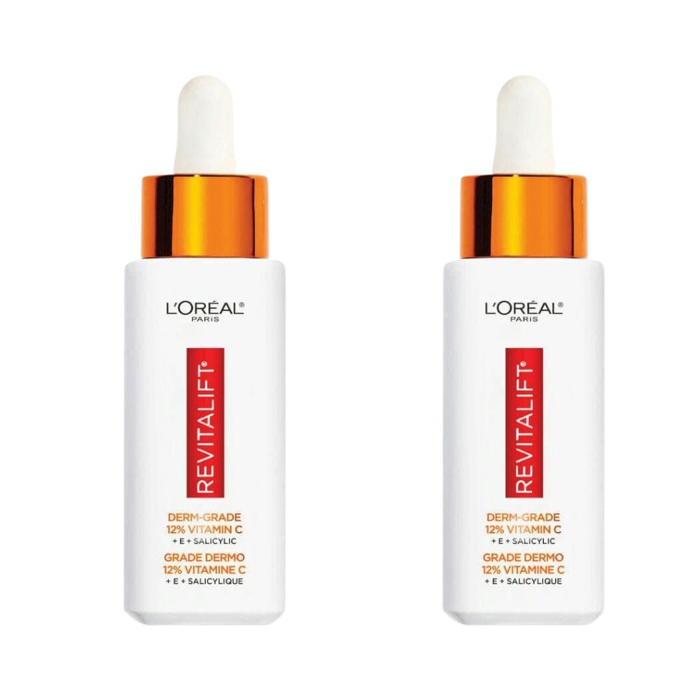 Loreal Paris Revitalift 12% Pure Vitamin C + E + Salicylic Acid Brightening Serum 2 Pack 757279506558