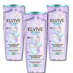 Loreal Elseve Hydra [Hyaluronic] Pure Salicylic Acid Anti-Oil Purifying Shampoo 300 ml 3 Pack 757279505650