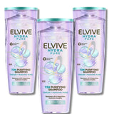 Loreal Elseve Hydra [Hyaluronic] Pure Salicylic Acid Anti-Oil Purifying Shampoo 300 ml 3 Pack 757279505650