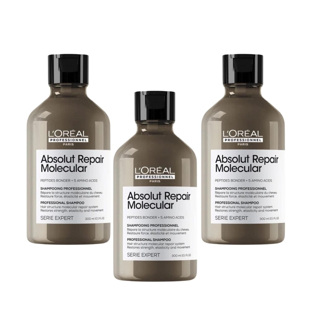 Loreal Professionnel Paris Serie Expert Absolut Repair Molecular Shampoo 300 ml 3 Pack 757279507029