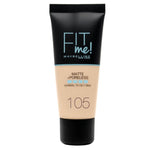 Maybelline Fit Me Matte+Poreless Foundation No:105 Natural Ivory 30ml 3600531324483