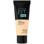 Maybelline Fit Me Matte+Poreless Foundation No: 112 Soft Beige 30ml 3600531544652