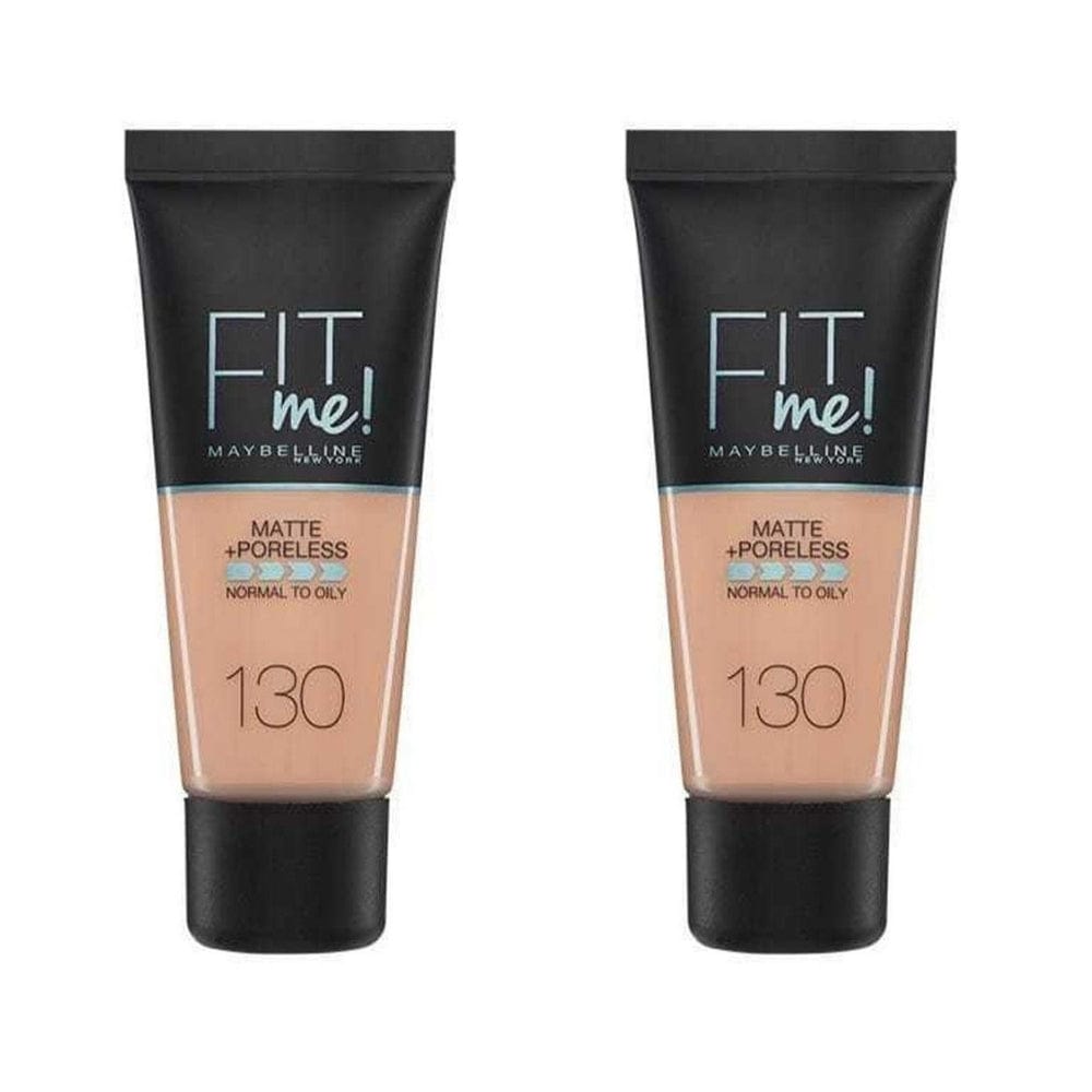 Maybelline Fit Me Matte+Poreless Foundation No:130 Buff Beige 30ml -2 Pack 715936233612