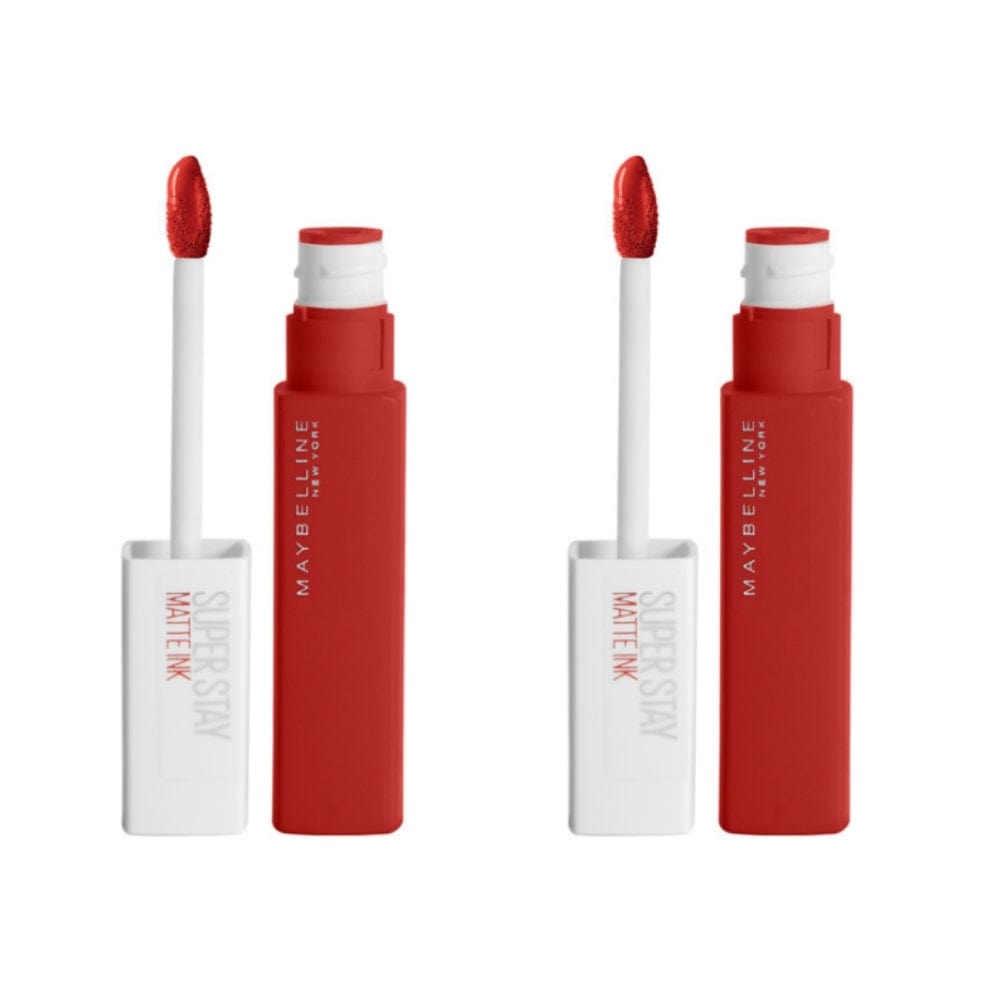 Maybelline New York Super Stay Matte Ink Liquid Matte Lipstick - 118 Dancer Tile Red -2 Pack 715936237030