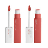 Maybelline New York Super Stay Matte Ink Liquid Matte Lipstick -130 Self Starter - Nude Coffee -2 Pack 715936236927