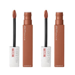 Maybelline New York Super Stay Matte Ink Liquid Matte Lipstick - 75 Fighter Brown -2 Pack 715936236934