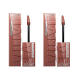 Maybelline New York Super Stay Vinyl Ink Long Lasting Liquid Gloss Lipstick - 120 Punchy -2 Pack 715936236842