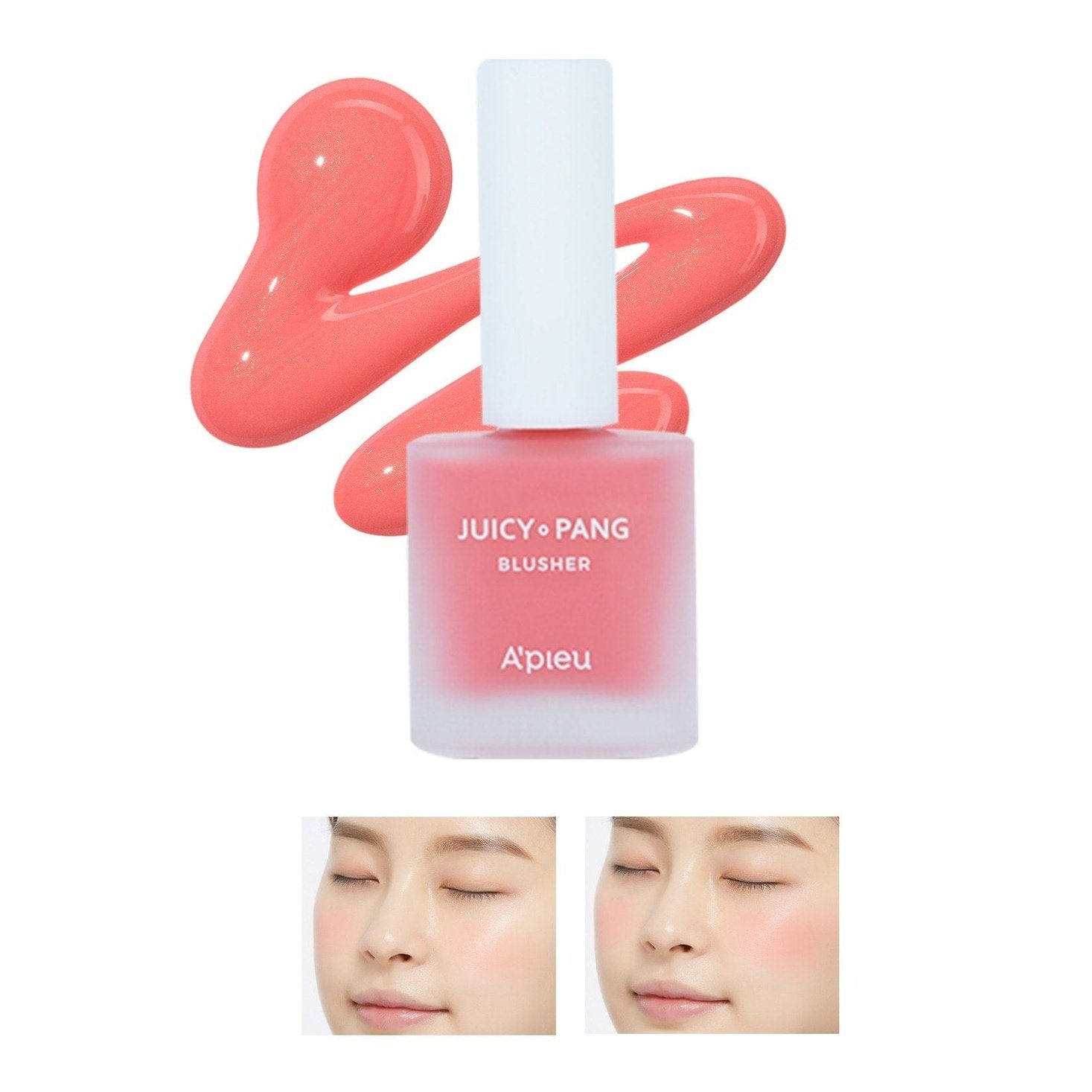 Missha Moisturizing Liquid Blush 9g for a Natural Look APIEU Juicy-Pang Water Blusher (PK04) 8809581457379