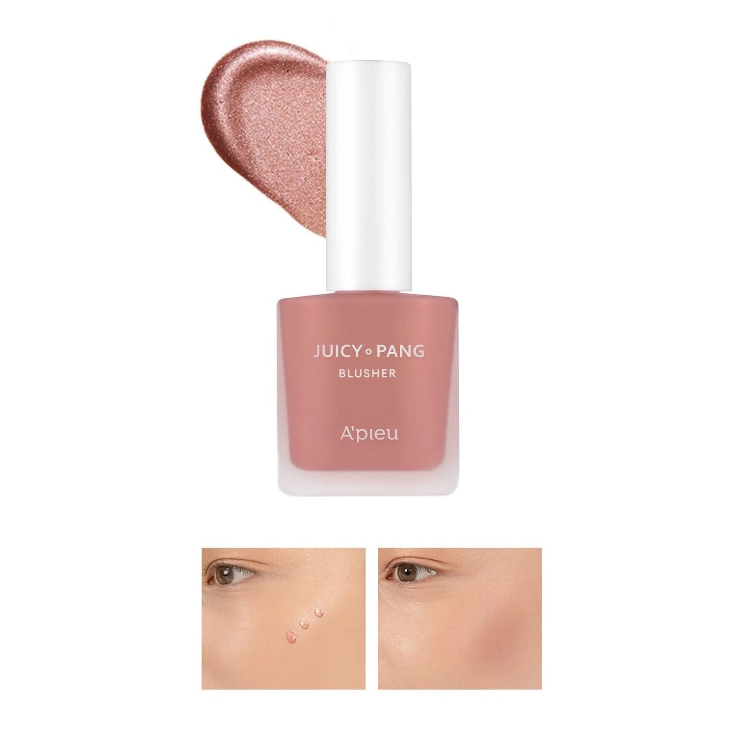 Missha Shimmering Rose Dust Liquid Blush - Apieu Juicy Pang Blusher Rose Dust with Glossy Finish (SPK01) 8809643548090