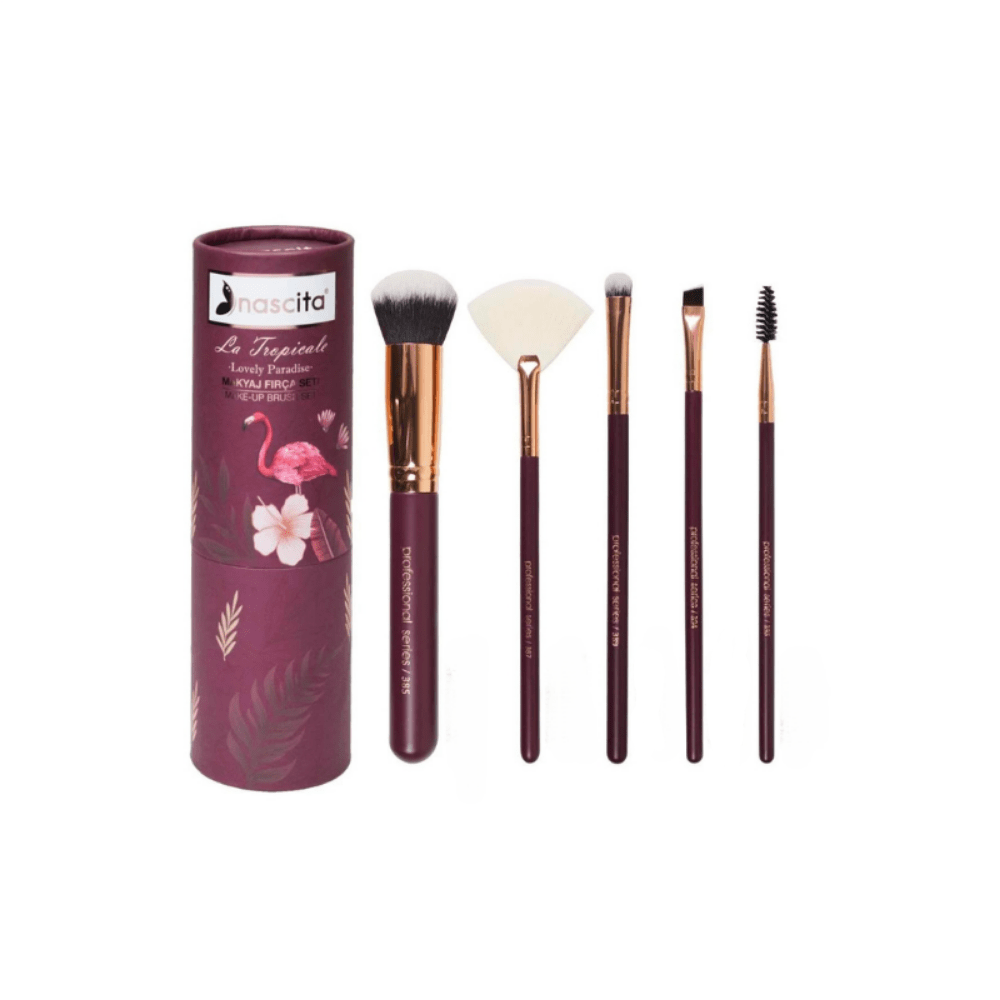 Nascita Burgundy Makeup Brush Set -95 8680742435203