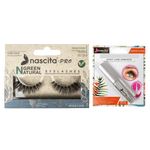 Nascita Green Natural Vegan False Eyelashes 110 + Nascita Transparent False Eyelash Adhesive 5gr - 08 757279511156