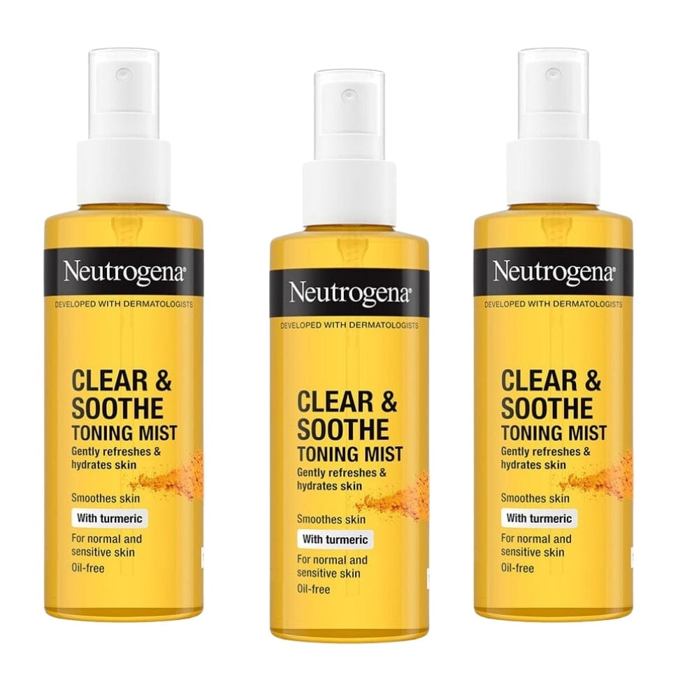 Neutrogena Clear & Soothe Toning Face Mist 125ml / 4.2 fl oz 3 Pack 757279507531