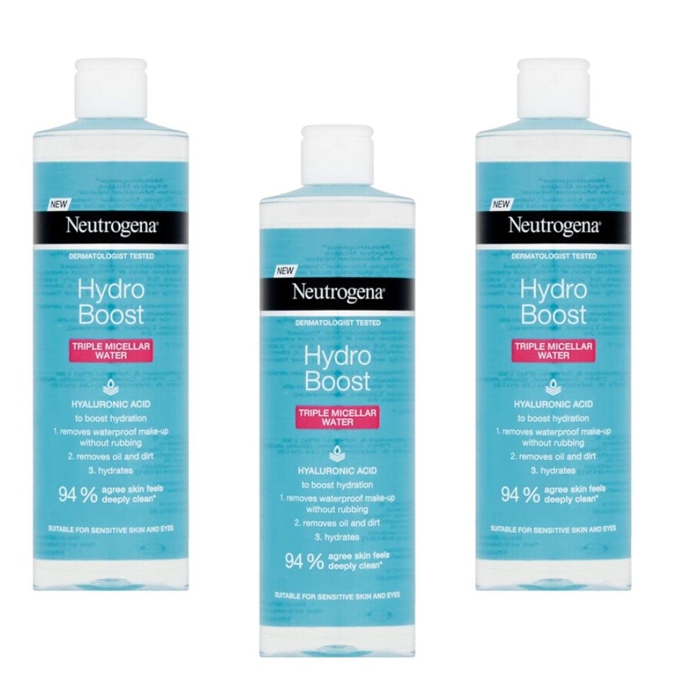 Neutrogena Hydro Boost Triple Micellar Water 400ml / 13.5 fl oz 3 Pack 757279507654