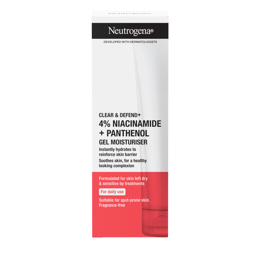 Neutrogena Clear & Defend+ Gel Moisturiser with Niacinamide & Panthenol  50ml / 1.7 fl oz 3574661749525