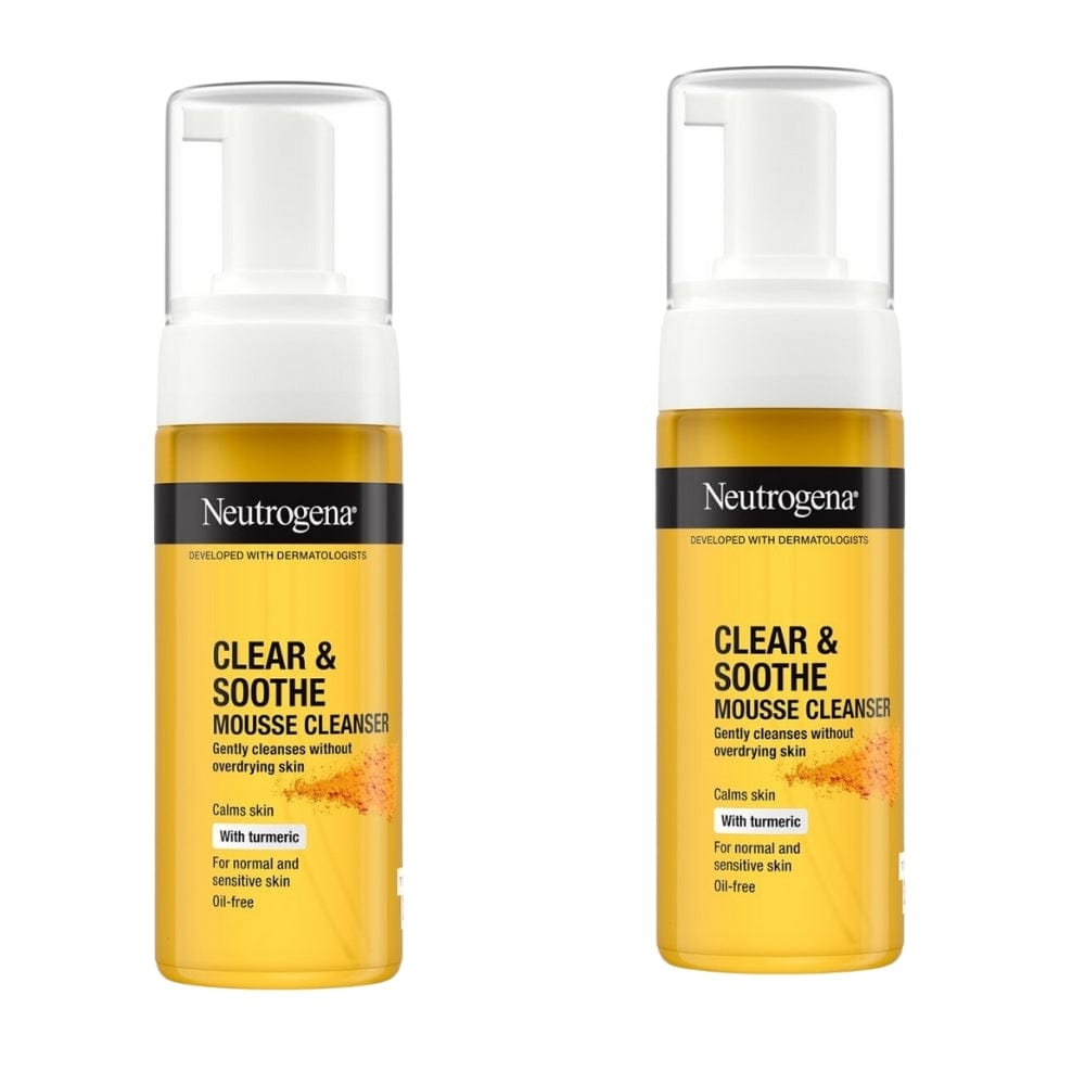 Neutrogena Clear & Soothe Mousse Cleanser 150ml / 5 fl oz 2 Pack 757279507487