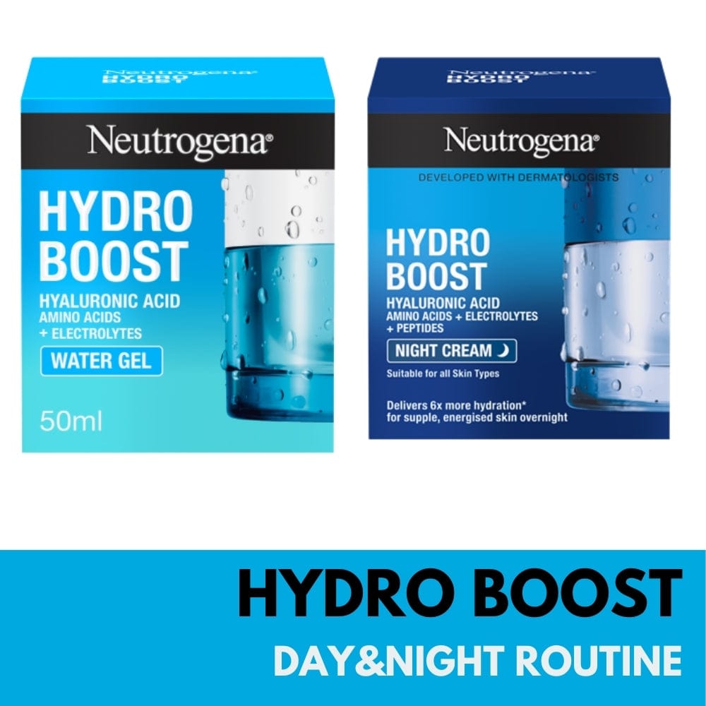 Neutrogena Hydro Boost Hydration Routine: Water Gel Moisturiser & Night Cream 50ml / 1.7 fl oz 461597145756