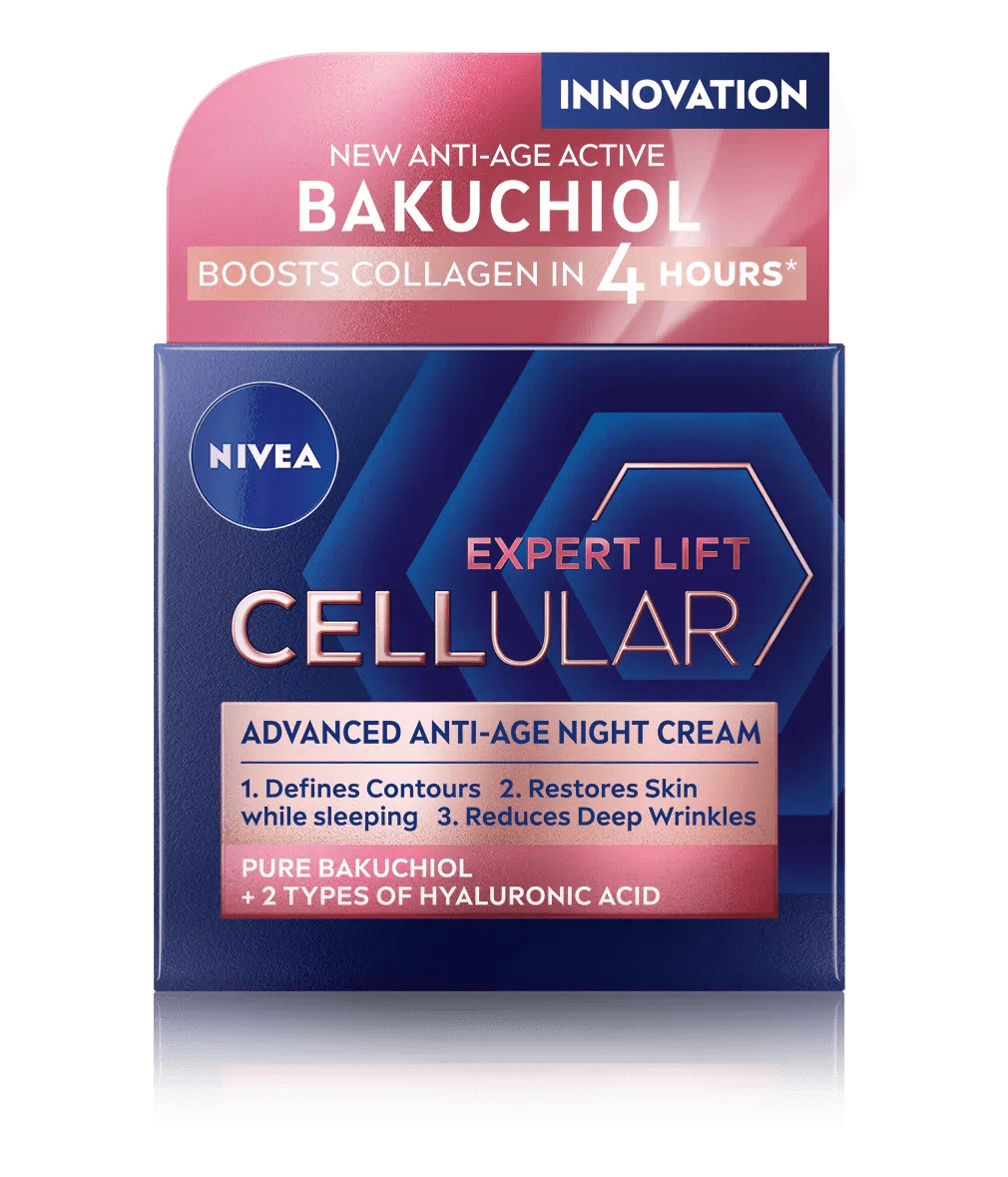 Nivea Cellular Expert Lift Pure Bakuchiol + HA Anti-Age Night Face Cream 50ml / 1.7 fl oz 4005900810588