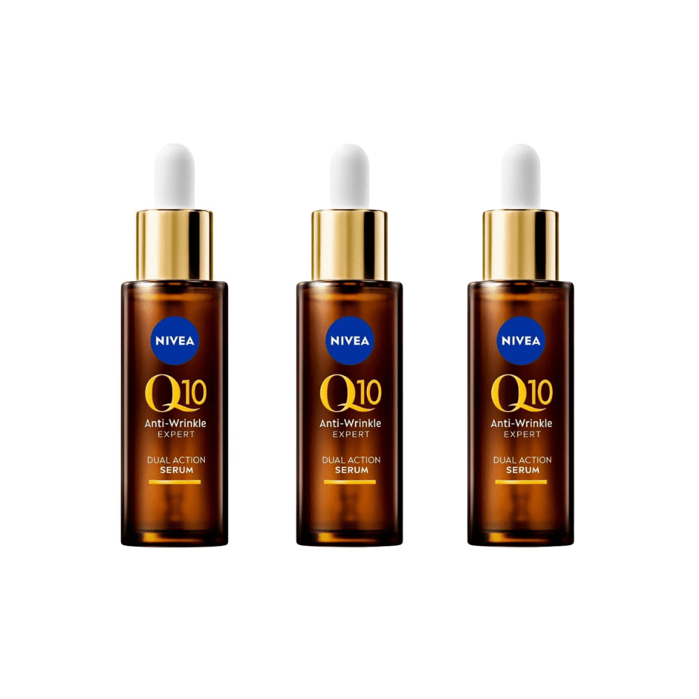 Nivea Q10 Anti-Wrinkle Expert Dual Action Anti-Glycation Serum 30 Ml / 1 Fl.Oz - 3 Pack 757279515499