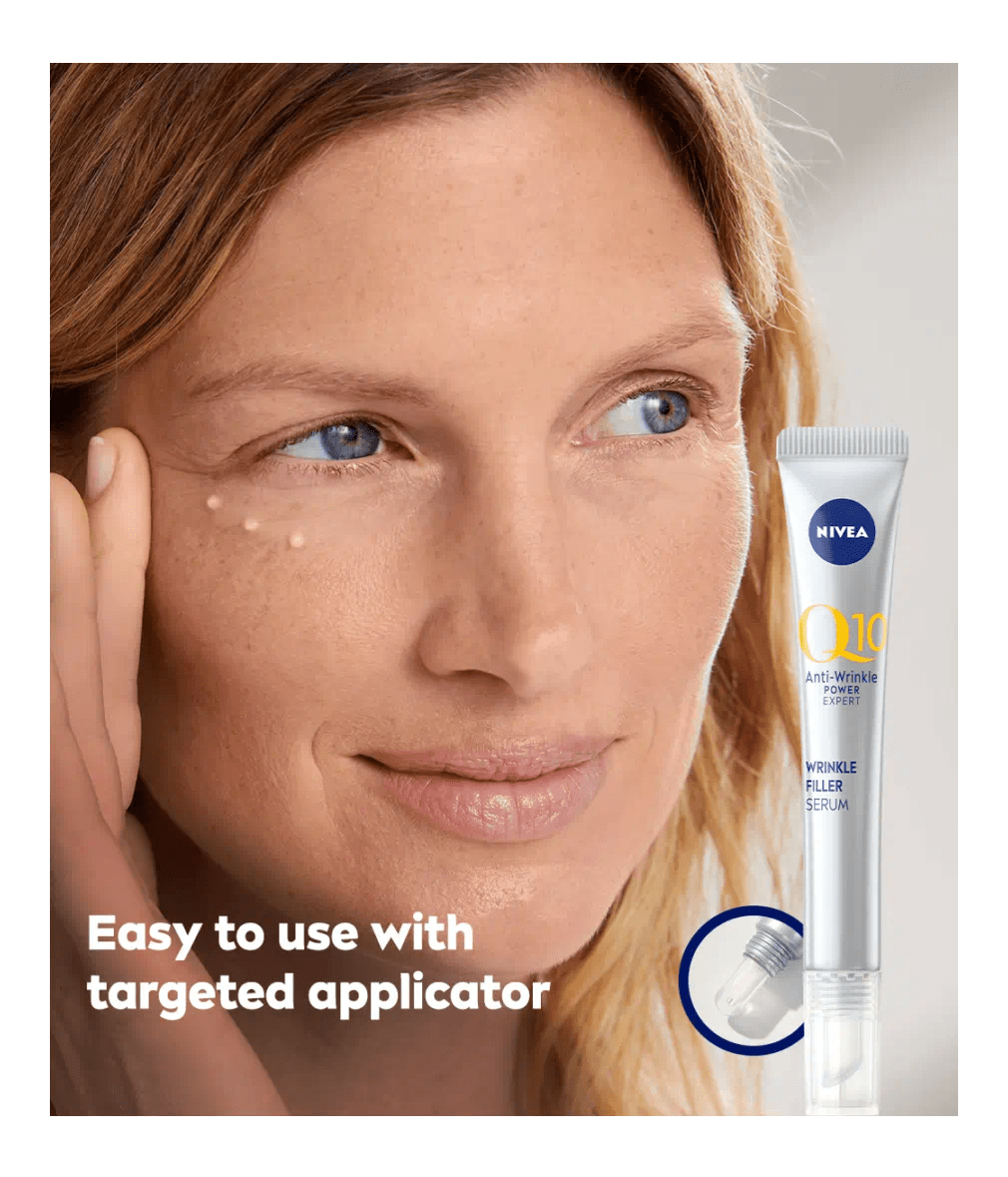 Nivea Q10 Anti-Wrinkle Power Wrinkle Filler Serum with Bioxifill Peptides 15ml / 0.5 fl oz 4005900972248