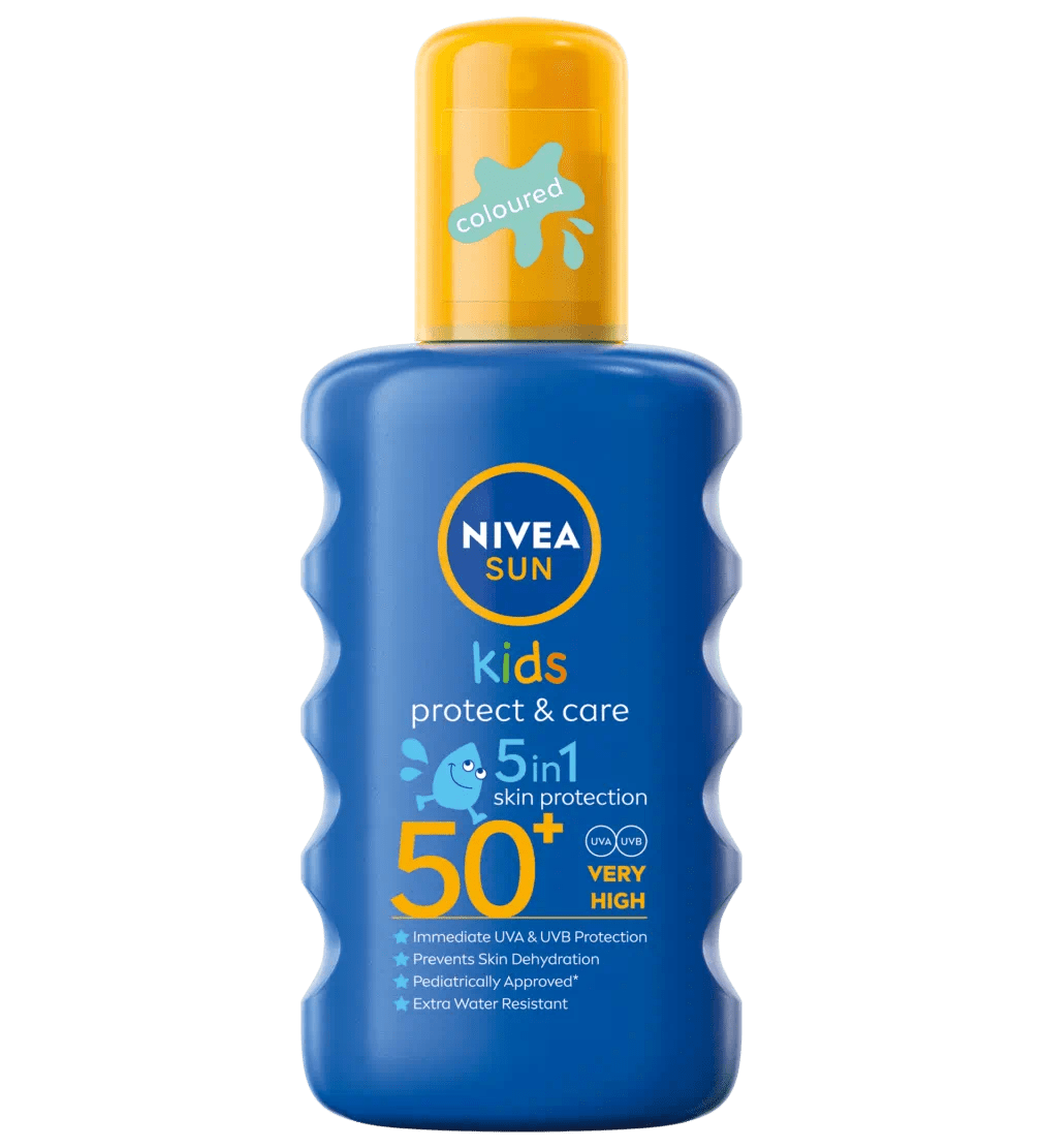 Nivea Sun Kids Protect & Care Coloured Sun Cream Spray SPF50+ 200ml / 6.8 fl.oz 4005900253972