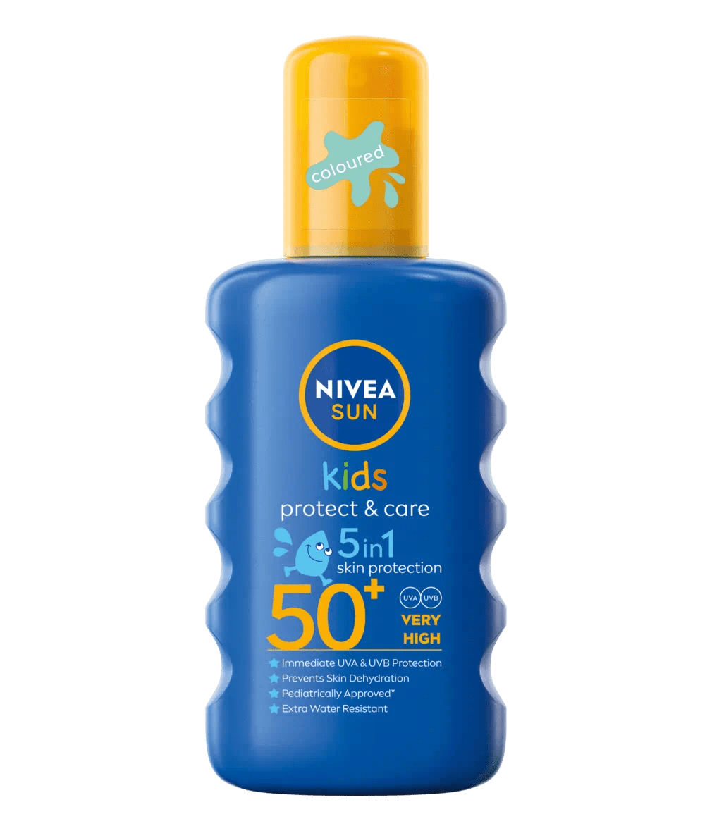 Nivea Sun Kids Protect & Care Coloured Sun Cream Spray SPF50+ 200ml / 6.8 fl.oz 4005900253972