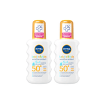 Nivea Sun Kids Sensitive Protect SPF 50+ Sun Lotion Spray 200ml / 6.8 fl.oz - 2 Pack 757279515628