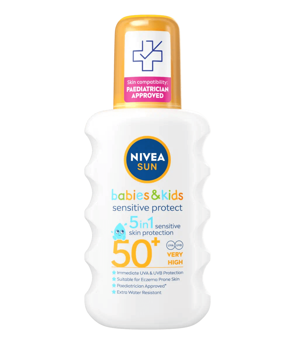 Nivea Sun Kids Sensitive Protect SPF 50+ Sun Lotion Spray 200ml / 6.8 fl.oz 4005900253330