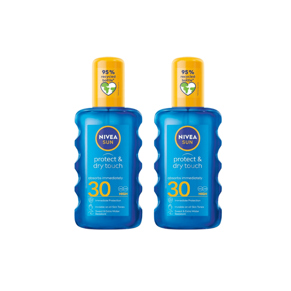 Nivea Sun Protect & Dry Touch Sun Cream Spray SPF30 200 ml / 6.8 fl.oz - 2 Pack 757279515703