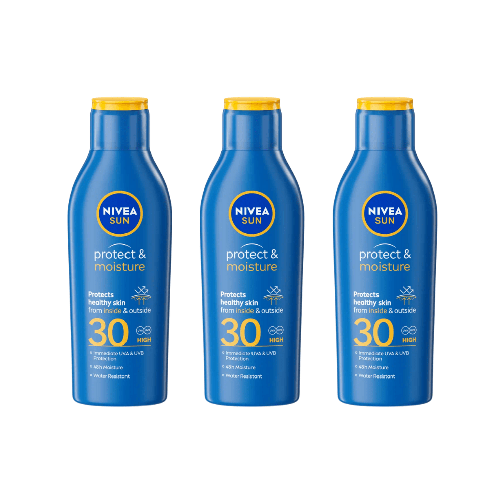 Nivea Sun Protect & Moisture Sun Cream Lotion SPF30 200ml / 6.8 fl.oz - 3 Pack 757279515710