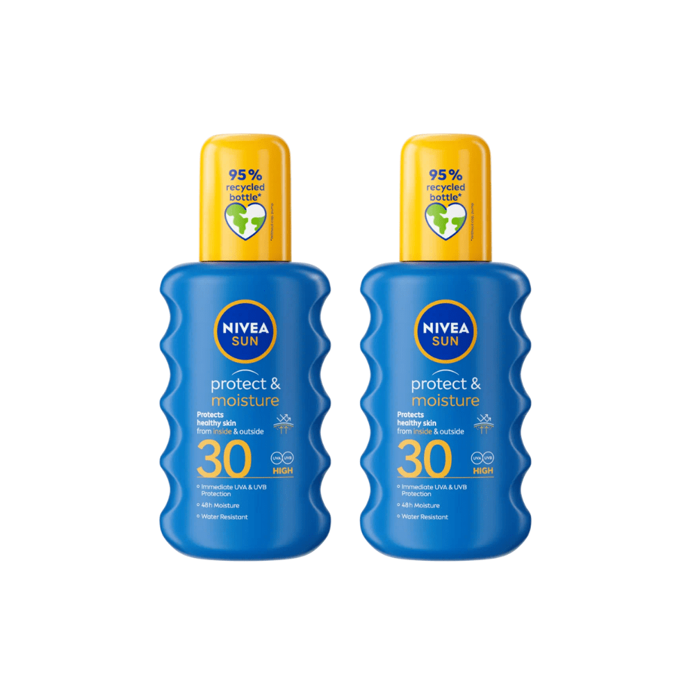 Nivea Sun Protect & Moisture Sun Cream Spray SPF30 200ml / 6.8 fl.oz - 2 Pack 757279515765