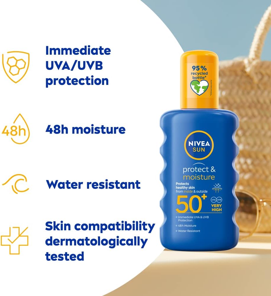 Nivea Sun Protect & Moisture Sun Cream Spray SPF50+ 200ml / 6.8 fl.oz 4005900253668