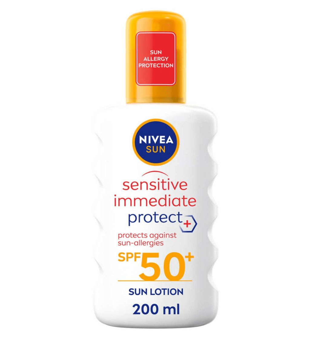 Nivea Sun Sensitive Immediate Protect Sun Cream Spray SPF50+ 200ml / 6.8 fl.oz 4005900615701