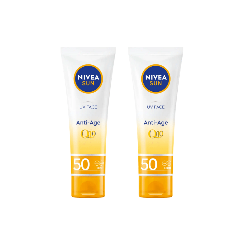 Nivea Sun UV Face Q10 Anti-Age Sun Cream SPF50 50ml / 1.7 fl oz - 2 Pack 757279515475